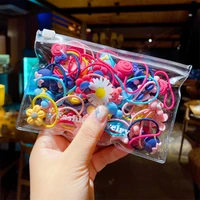 3 styles 20pcsset colorful flower hair accessories kids girls rubber high elasticity ring hair band head rope ponytail holders
