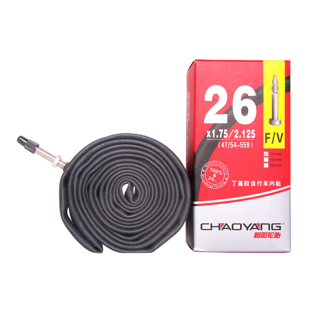 1PCS CHAOYANG MTB Bicycle Tube 26 27.5 29 inch 1.25/1.75-1.5/2.125 FV AF 33mm 48mm Mountain Bike Inner Tire Repair tools - купить по