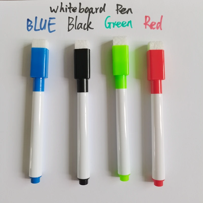 Маркеры для доски 4 шт., синий, черный, красный, зеленый маркеры для досок goodmark синий красный 5 мм