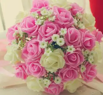Свадебный букет ручной работы Искусственный цветок розы buque casamento Свадебный букет для свадебного украшения ramos de novia w1 - Цвет: 07