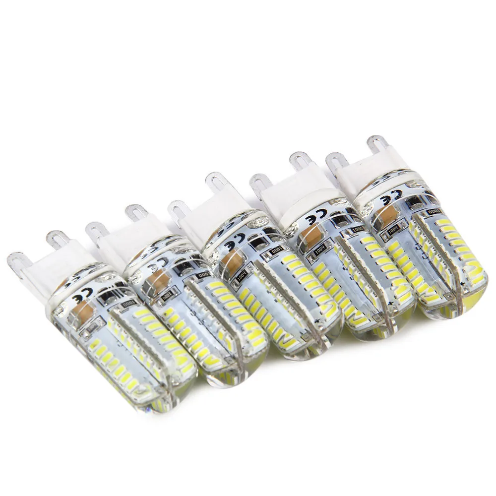 10 шт Мини G9 светодиодный светильник 9W 64 s AC220V 110V лампы SMD3014 с регулируемой
