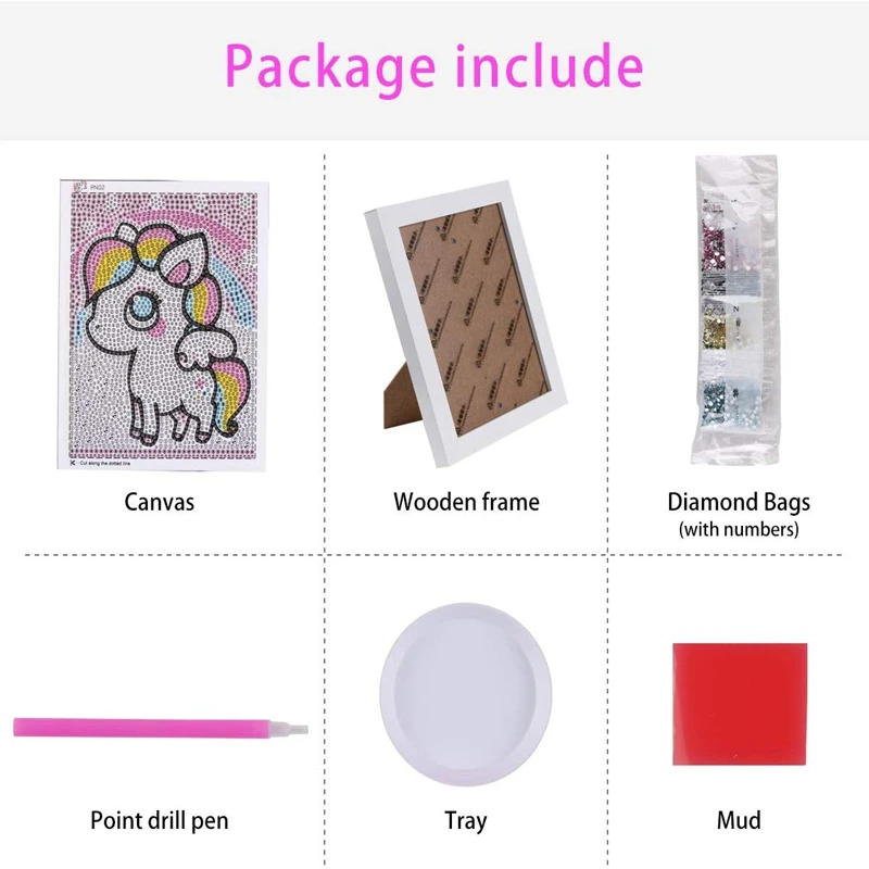 Алмазная живопись единорог пони для детей полный набор рисования по номерам с