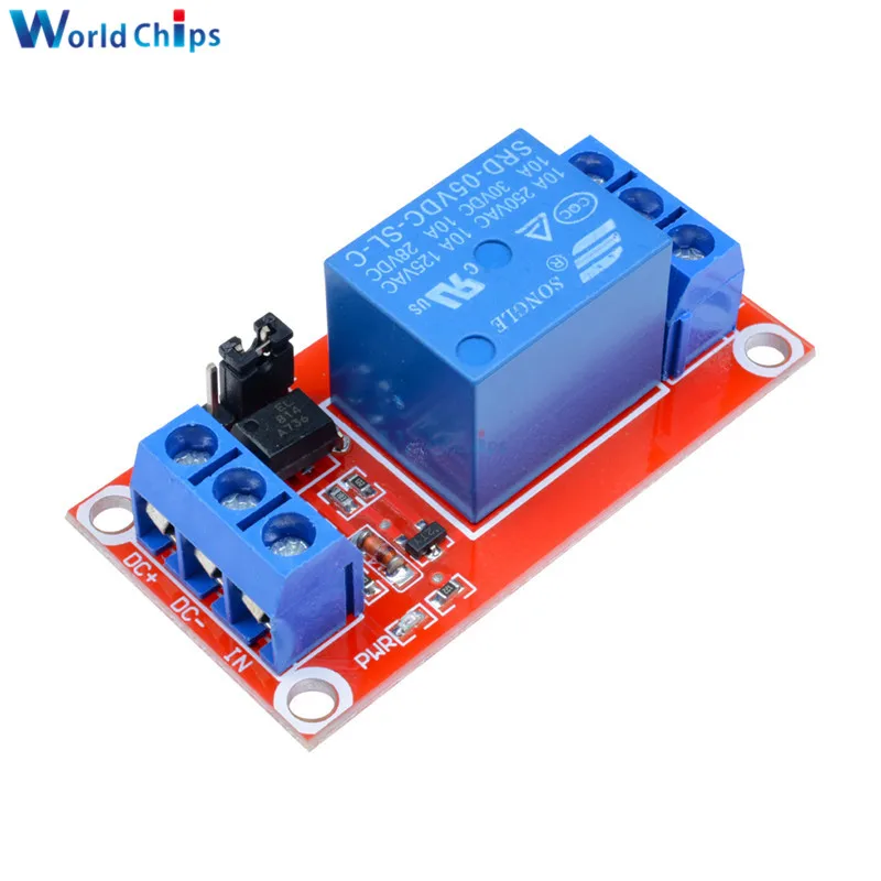 Релейная плата модуля 1 канала 5 В защитная с опора для оптопары модуль питания