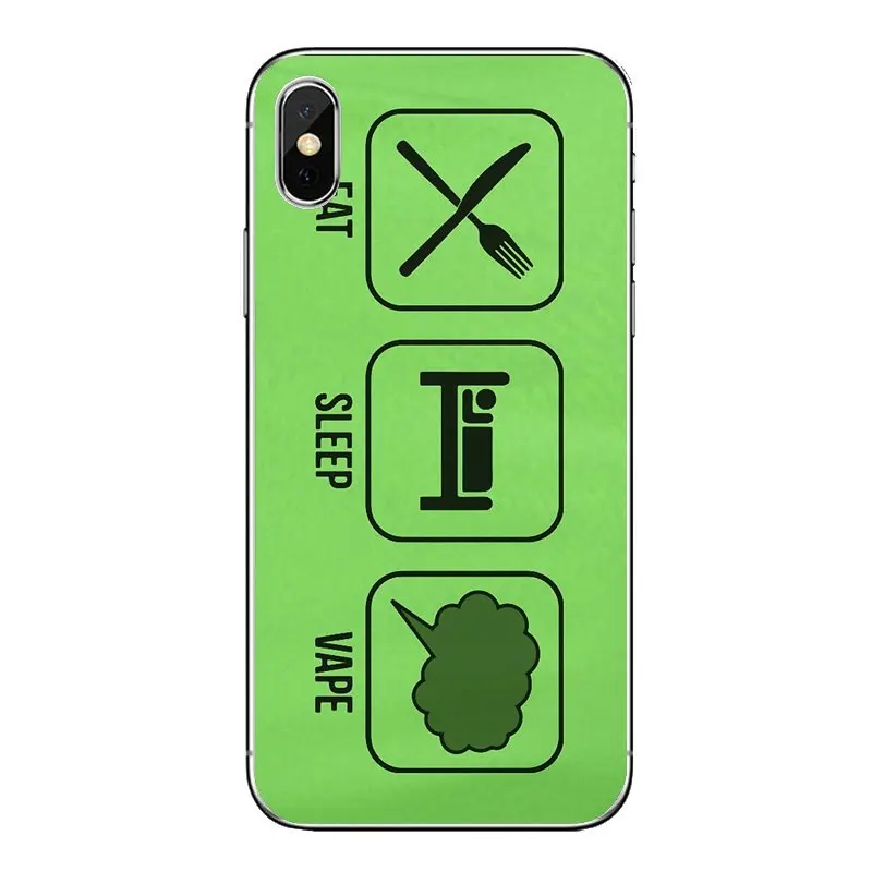 Eat Sleep Vape Vaping Quotes прозрачный мягкий чехол для iPod Touch iPhone 4 4S 5 5S 5C SE 6 6S 7 8 X XR XS Plus MAX |