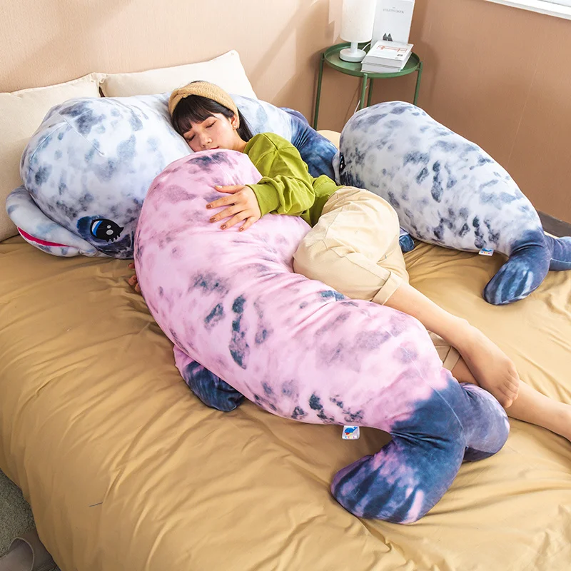 

Large Kawaii Soft Colorful Dolphin Plush Toys Dolls Stuffed Animal Nap Pillow Creative Kids Toy Christmas Gift for children