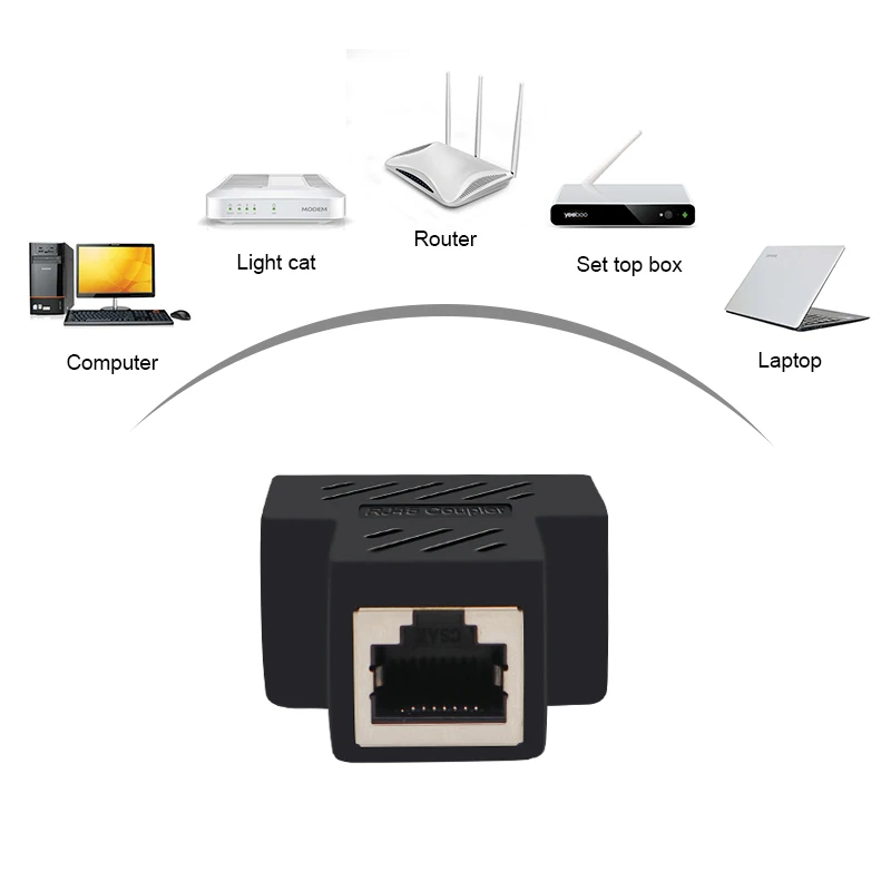 1 To 2 LAN RJ45 Connector Network Cable Splitter Extender Plug Adapter oxygen free copper conductor | Компьютеры и офис
