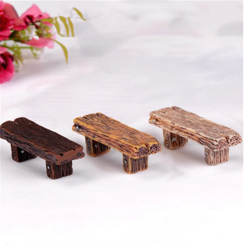 1 шт. Длинная Деревянная Скамья миниатюрная Статуэтка фея аксессуары для сада
