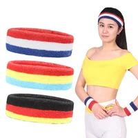 1pc non slip men women sports sweat absorbent towel sweat belt sweat guide belt elastic polyester cotton clip color headband