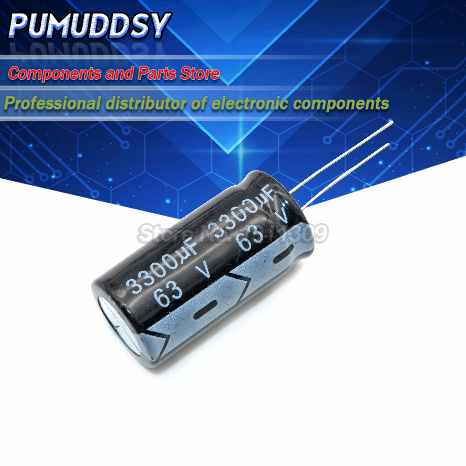 

5PCS electrolytic capacitor 63V3300UF 18x35 volume 3300UF 63V 18*35MM