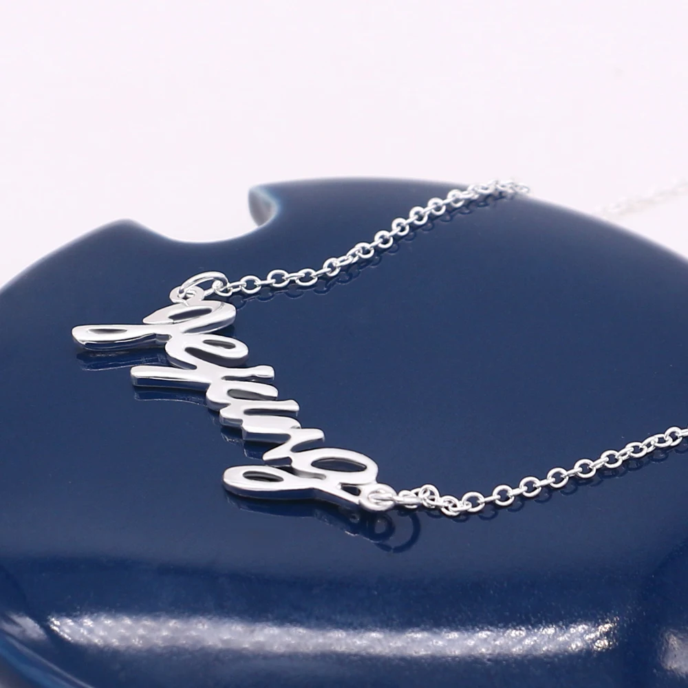 

Fashion Jewelry 925 Sterling Silver Letter Necklace for Women, Delicate Letter Pendant Necklace Holiday Gifts