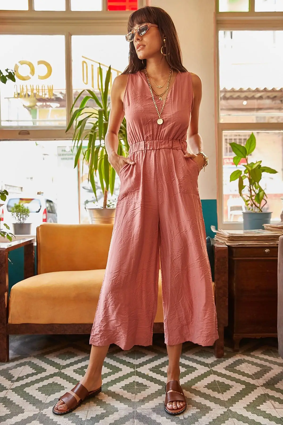 Женские цветные розовые эластичные карманы подвал комбинезон TLM 19000074| |