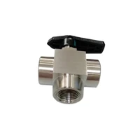 factory direct stainless steel female thread 3 way instrument ball valves
