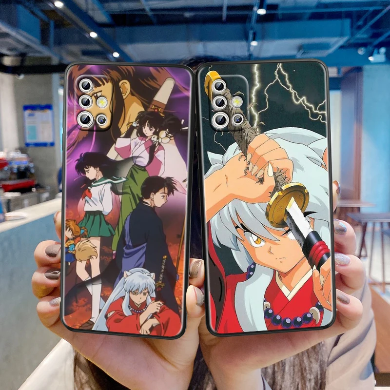 

anime inuyasha For Samsung Galaxy A41 A31 A21S A21 A11 A03 A01 Core A91 A81 A71 A51 5G UW Black TPU Phone Case Capa