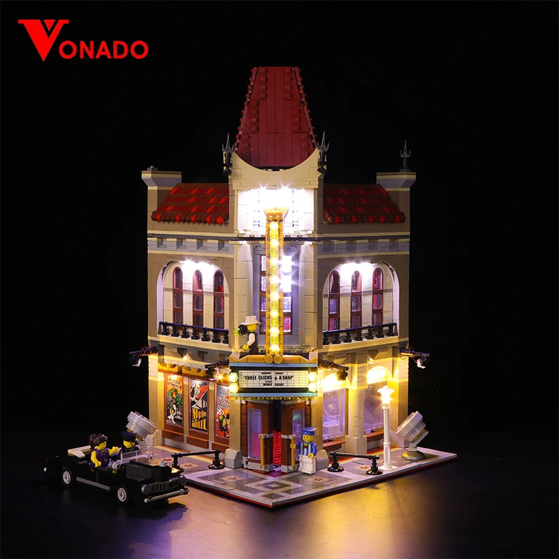 

LED Light Set For10232 Building Blocks Creator City Street 15006 Palace Cinema Toys (light with Battery box)