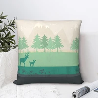 wilderness square pillowcase cushion cover cute home decorative throw pillow case for sofa seater nordic 4545cm