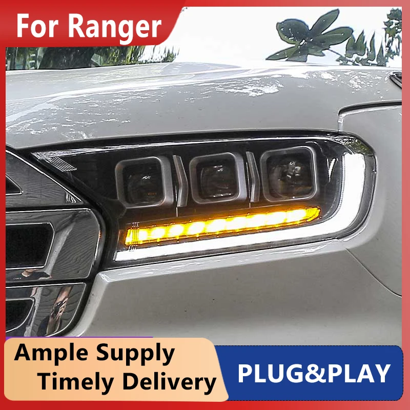2 шт. Автомобильные светодиодные фары для Ford Ranger Everest T6 FL T7 T8 Raptor 3