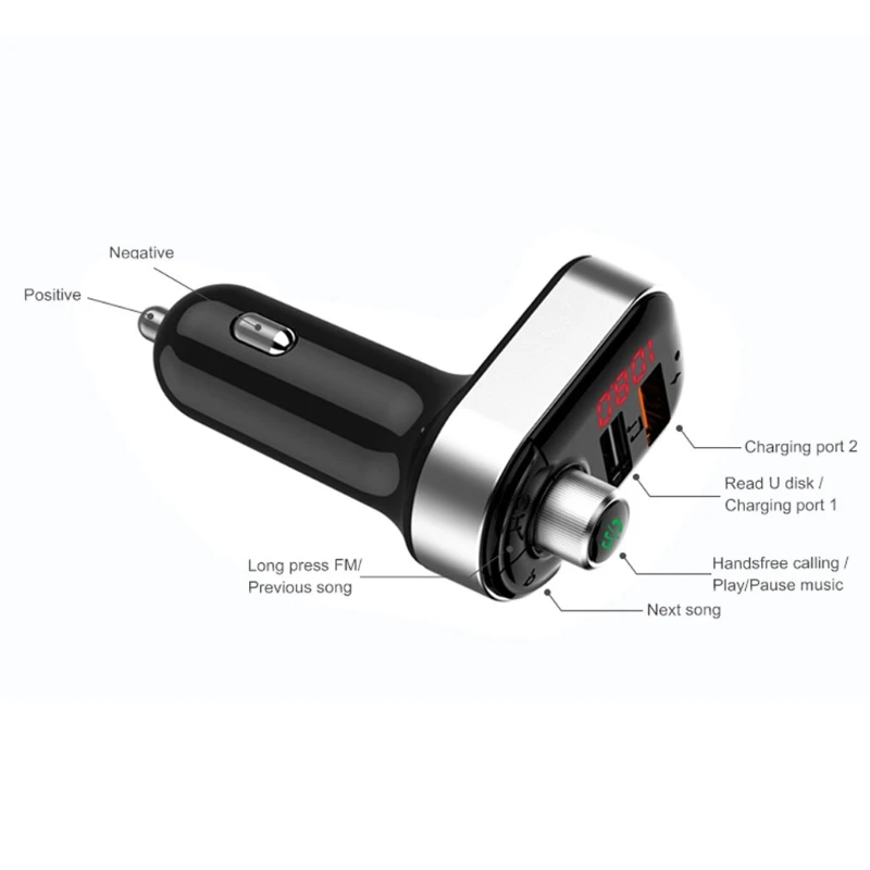 Автомобильный Bluetooth-совместимый 5 0 FM-передатчик беспроводной аудиоприемник