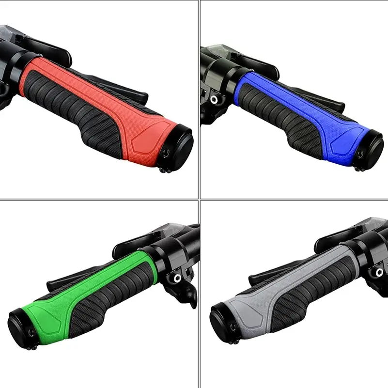 

Bicycle Grips Ergonomic Bar End Firm Mount Both Ends Lock Grip Handlebar 2 Color Tone Holder MTB Cycling Hand Rest