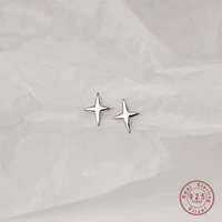 hi man s925 sterling silver simple stars stud earrings women fashion temperament party jewelry