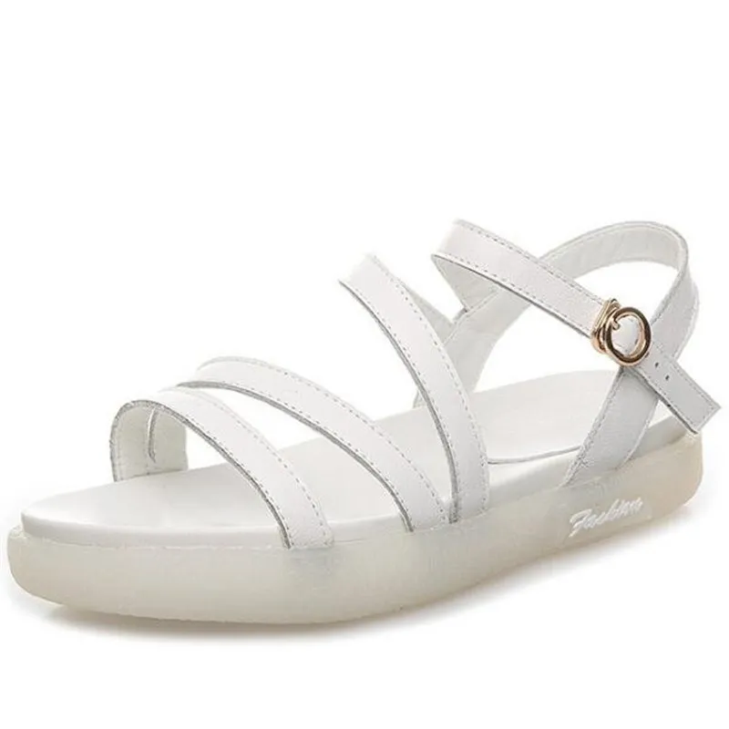 2020 летние новые Нескользящие сандалии на мягкой подошве женские из натуральной