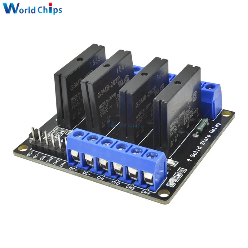 Модуль реле постоянного тока 5 В 4 канала OMRON SSR твердый релейный модуль с