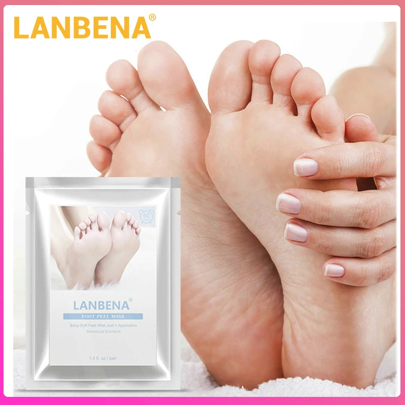 LANBENA маска для ног Уход за ногами пилинг для ног отшелушивающие носки Отшелушивание для ног носки для педикюра маска для ног Крем для ног