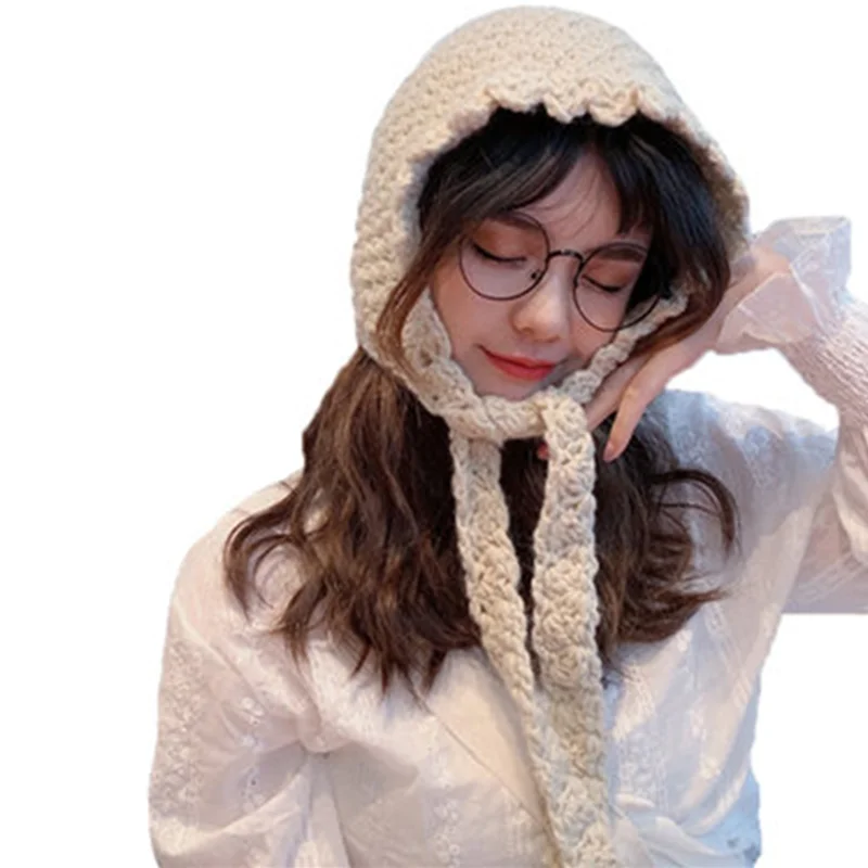 Новинка 2021 Женская шерстяная шапка в сеточку красного цвета Корейская версия