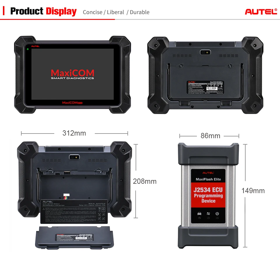 Autel MaxiCom MK908P OBD2 сканер ECU кодирование J2534 программирование ключ OBD 2 Авто