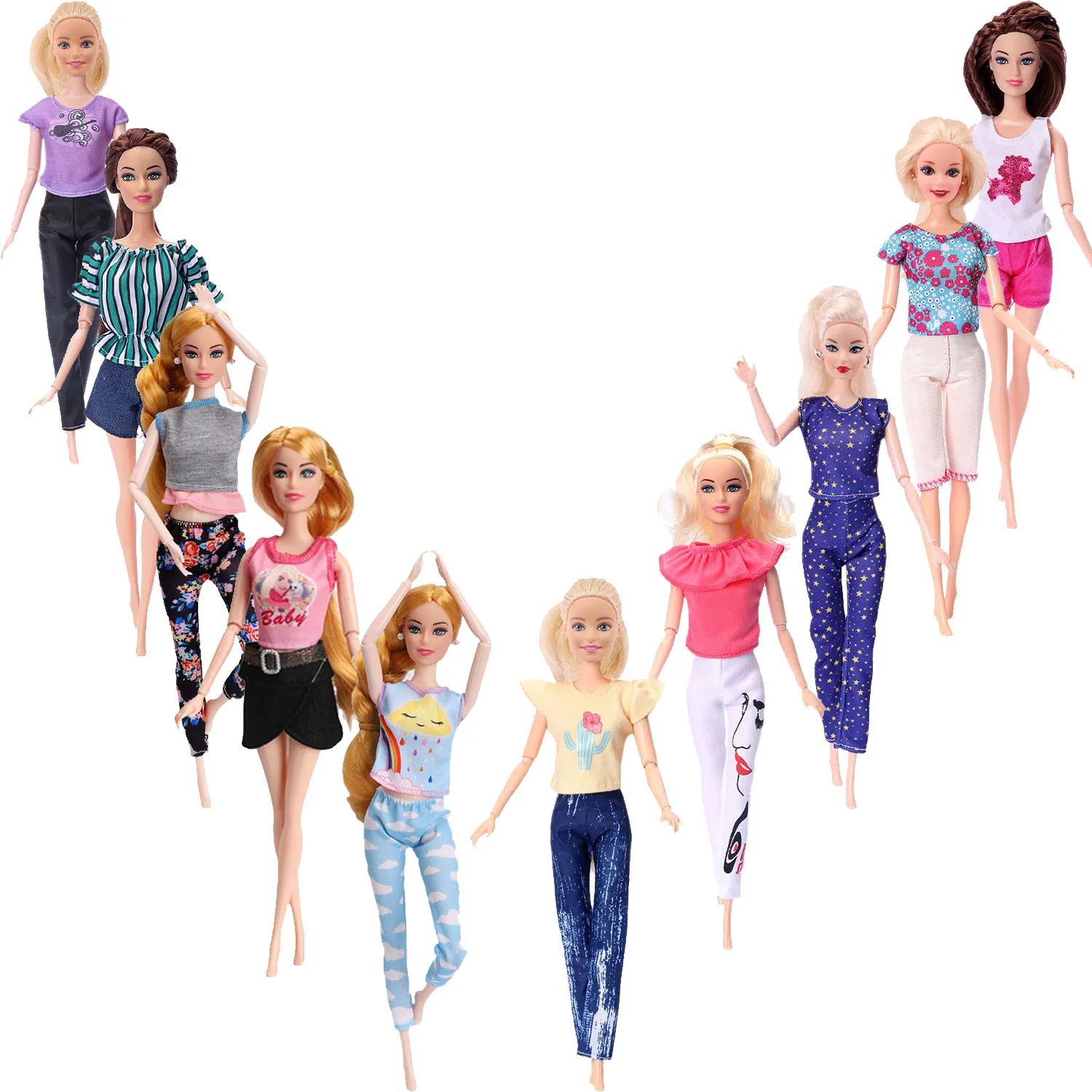 

Doll Latest New clothes + pants Fit 1/12Barbies Accessories For Birthday Festival Christmas Gift,Our Generation
