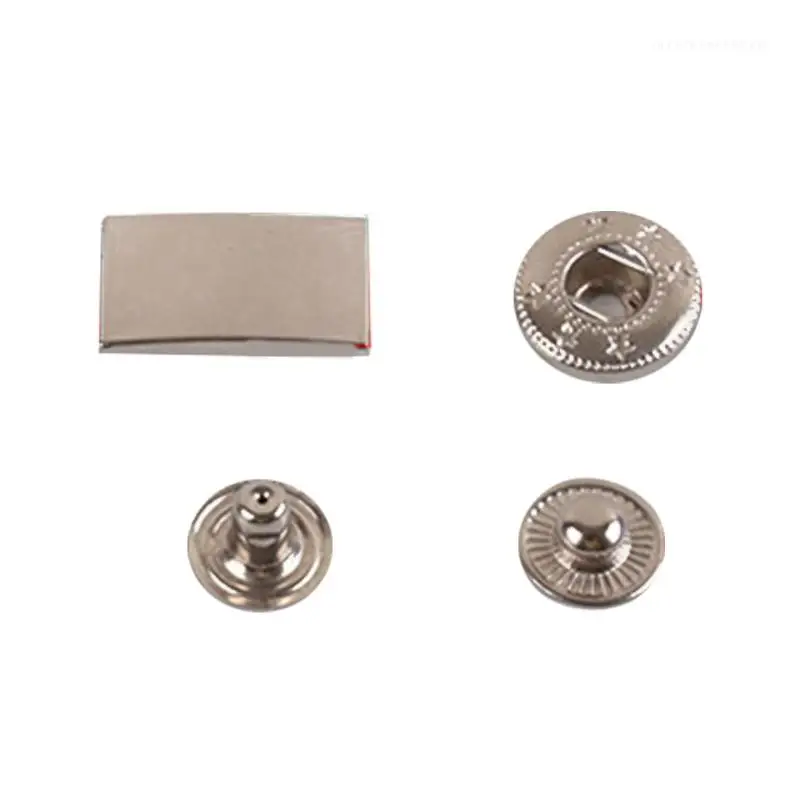 

Metal Snap Fasteners Rectangle Press Studs for Handmade DIY Leather Crafts Hot