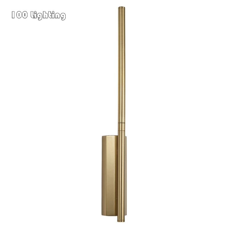 Золотой минималистичный светодиодный прикроватный настенный светильник