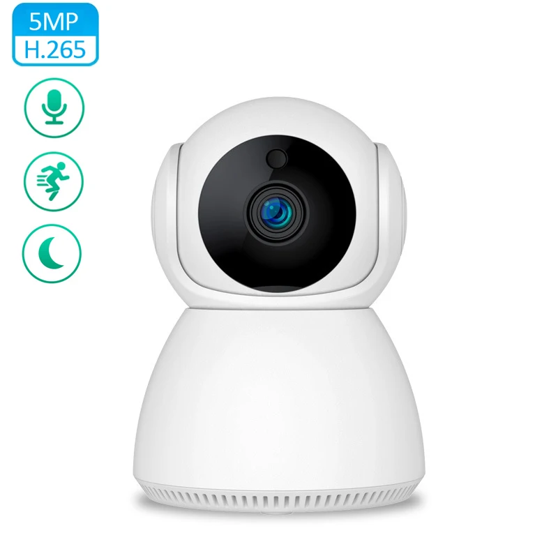 

5MP PTZ IP Camera H.265 AI Auto Tracking Wifi Camera 2MP Smart Home 360Â° Indoor Video Surveillance CCTV Wireless Baby Monitor