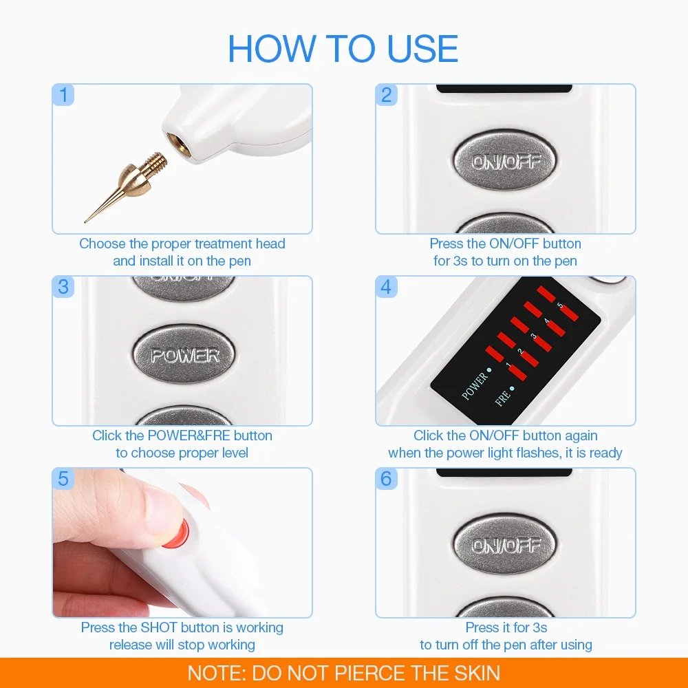 Профессиональная ручка для удаления веснушек Foreverlily с функциями удаление