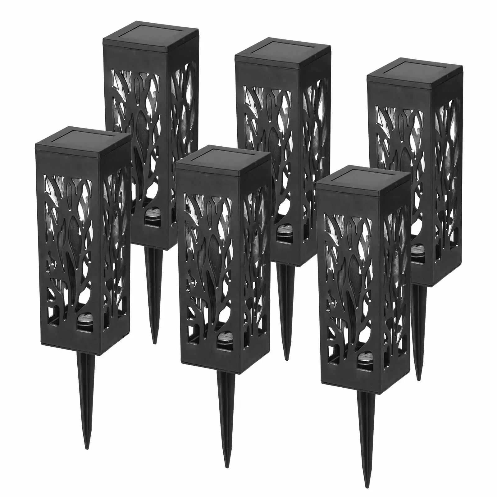 

White Light Solar Garden Light LED Stake Decora Solar Lamp Hollow Lampshade Outdoor Lantern Sensing Lighting Stake Solar Lamp