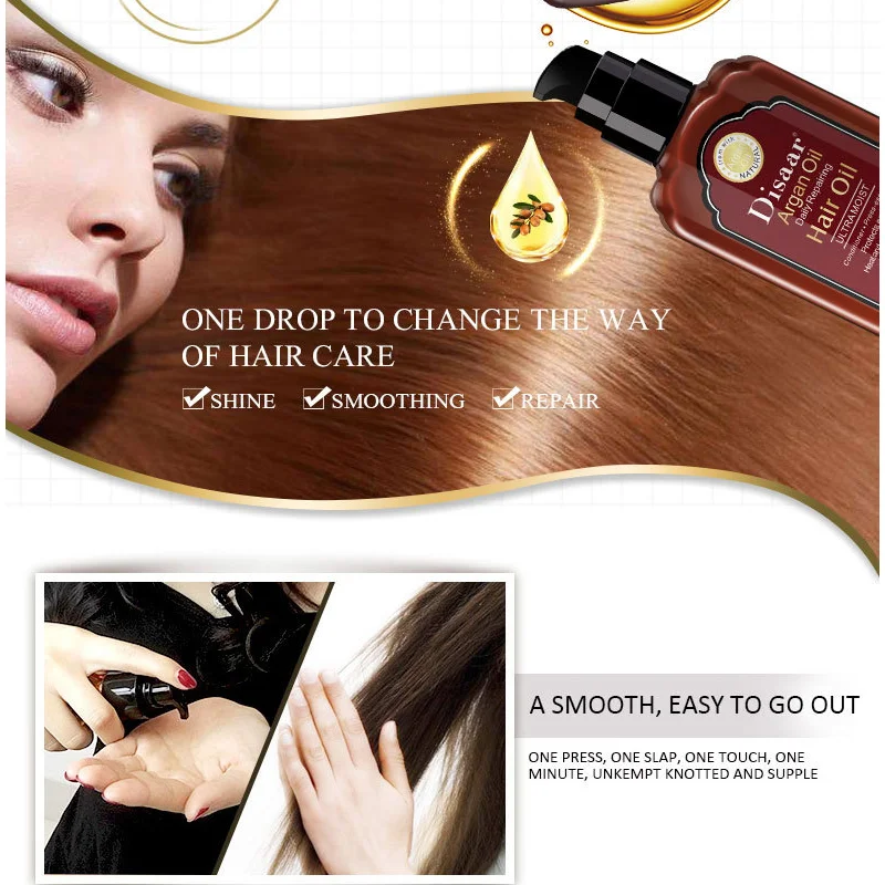 

Hair Care Essential Oil Argan Oil Nourish Scalp Repair Dry Damage Hair Treatment Nursing Glycerol Hairdressing Hair Care 120ml