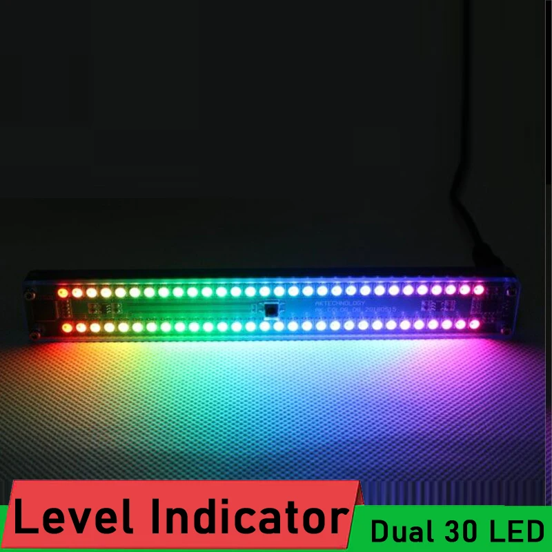 Двойной 30 индикатор уровня аудио музыкальный спектра стерео усилитель мощности