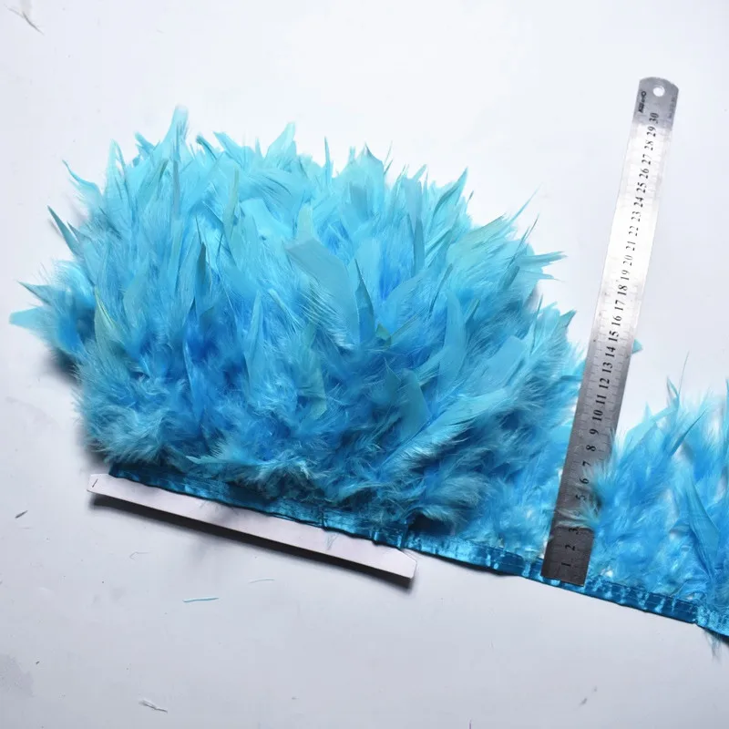 Sky Blue 10 м/лот, индейка, перо, бахрома, отделка 4-6 дюймов, марабу, перья, отделка юбки, платье, отделка, ленты, перья для рукоделия - Цвет: Sky Blue
