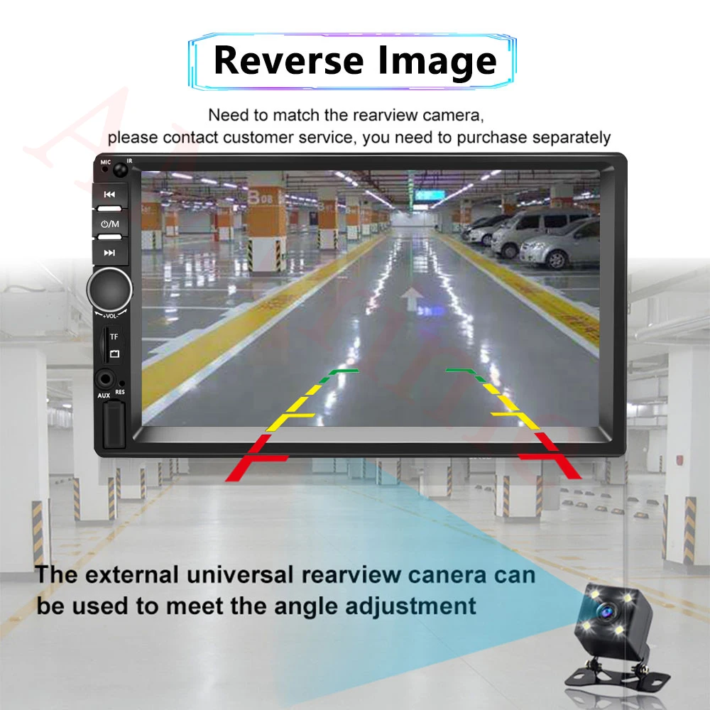 Автомагнитола AMPrime 2 Din 7 " USB AUX FM мультимедийный плеер с поддержкой камеры Mirror Link