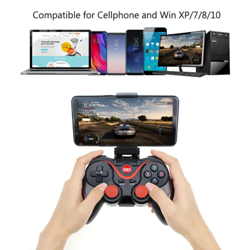 Wireless Joystick Gamepad Game Controller bluetooth BT3.0 For Mobile Phone Tablet TV Box Holder |