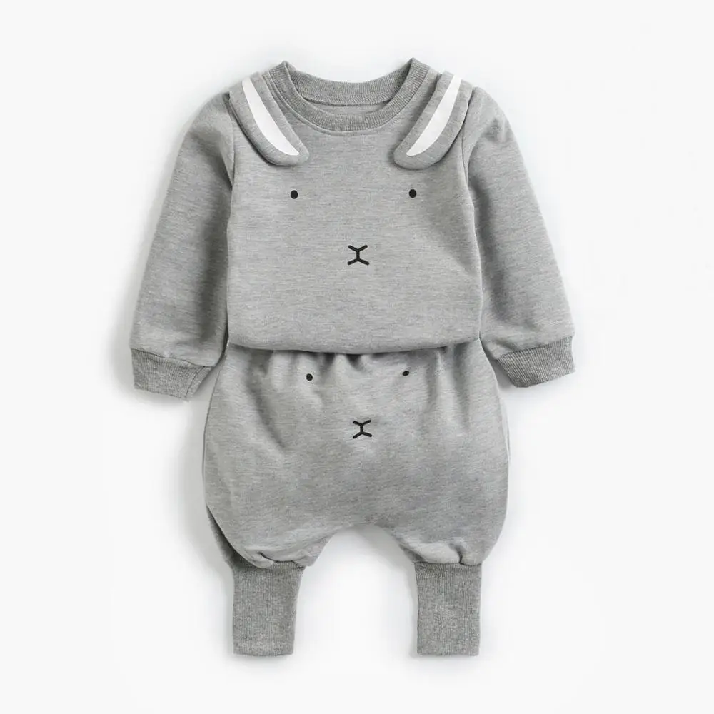 Baby boy clothes childrens suit animal two-piece baby boy autumn and winter clothes 100% cotton baby clothes sweater + trousers