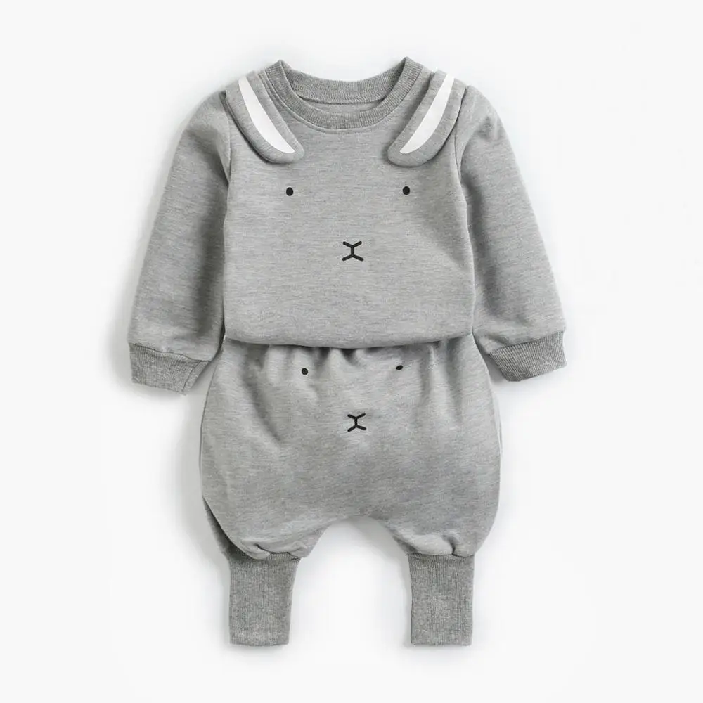 

Baby boy clothes children's suit animal two-piece baby boy autumn and winter clothes 100% cotton baby clothes sweater + trousers