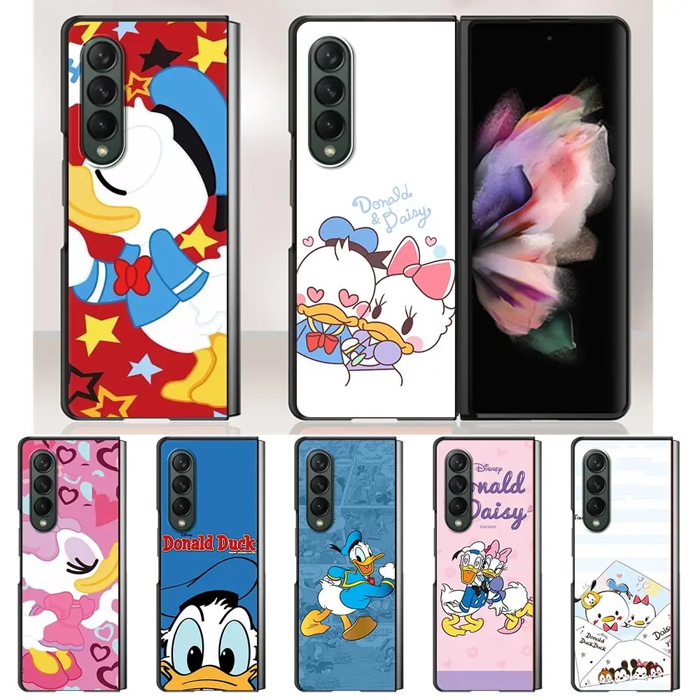 

Case For Samsung Galaxy Z Fold3 5G Case Black Hard Coque Disney Donald Duck