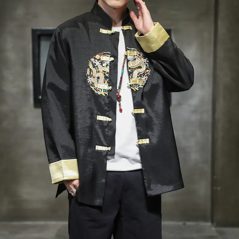Neploha осень-зима Новые мужские повседневные Куртки Оверсайз китайский Стиль
