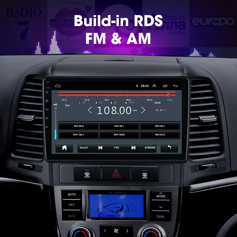 JMCQ 9 &quotдля Hyundai Santa Fe 2006 2012 автомобильное радио 2 Din Android плеер GPS головное