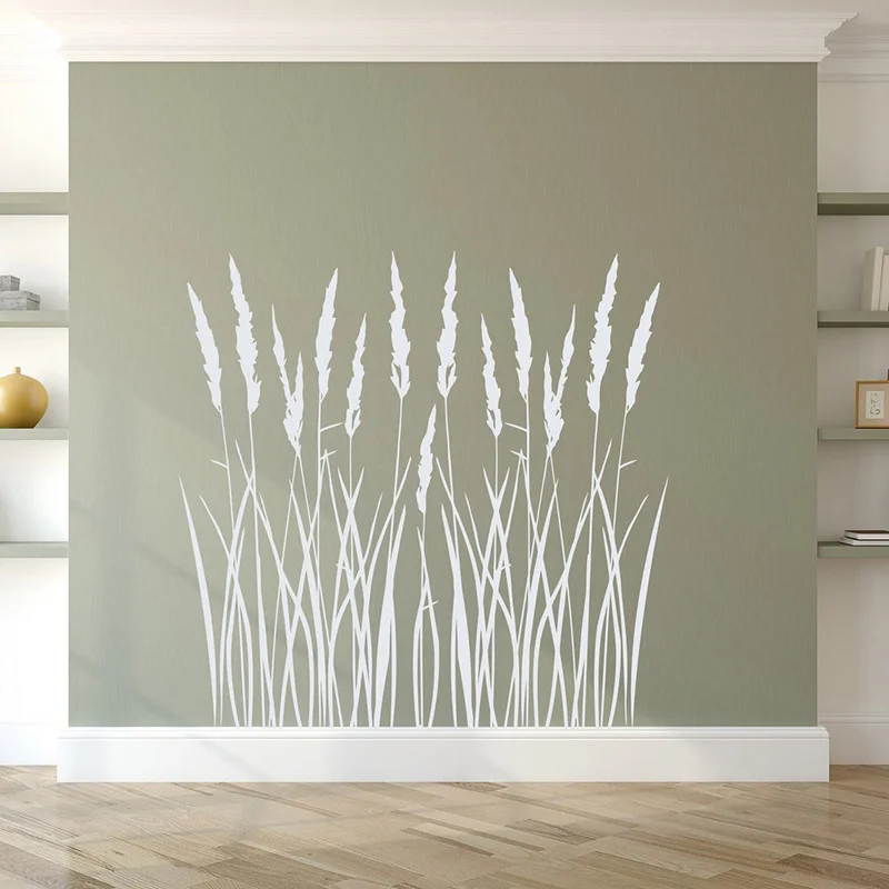 

Reeds Wall Decal Tall Grass Vinyl Sticker Nature Lake House Decor Dried Grass Skirting Decal Home Decoration Wall Art 2181