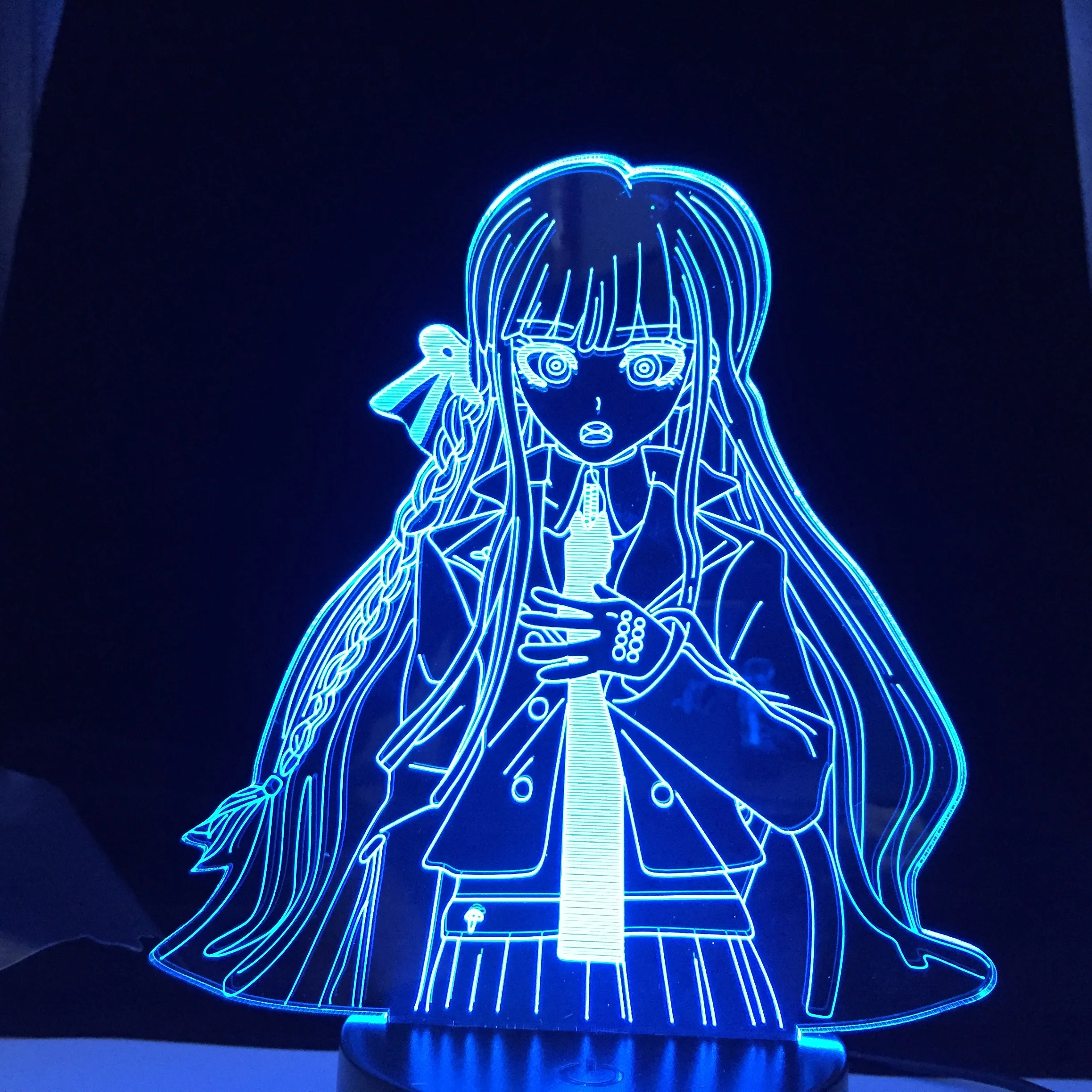

Danganronpa Kirigiri Kyouko 3D Anime Lamp Illusion Led Colors Changing Nightlights Lampara For New Year Birthday Gift