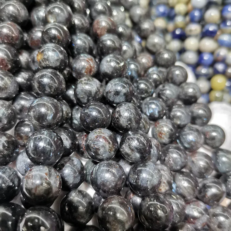 

6/8/10 /12 mm Natural Stone Black Dragon Crystal Round Loose Spacer Beads For Jewelry Making Diy Earring Bracelet Strand 15''