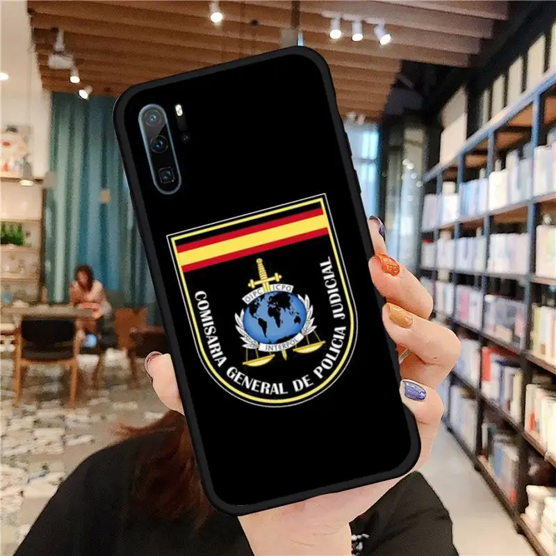 

Spain National Police logo Phone Case For Huawei honor Mate P 9 10 20 30 40 Pro 10i 7 8 a x Lite nova 5t Soft Silicone Shell