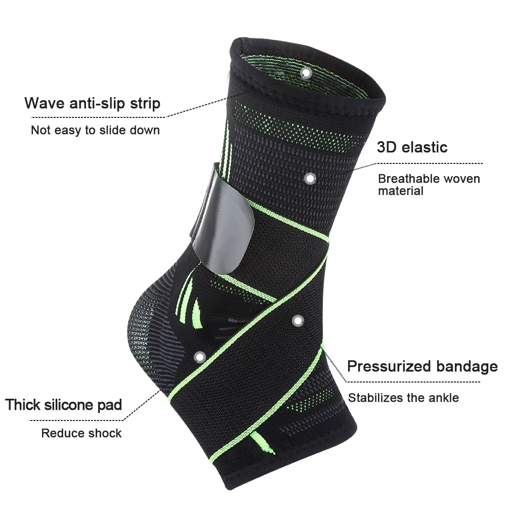 

1 PCS Ftiness Protect Bandage Protective Football Ankle Support Basketball Brace Compression Nylon Strap Belt Ankle Protecor