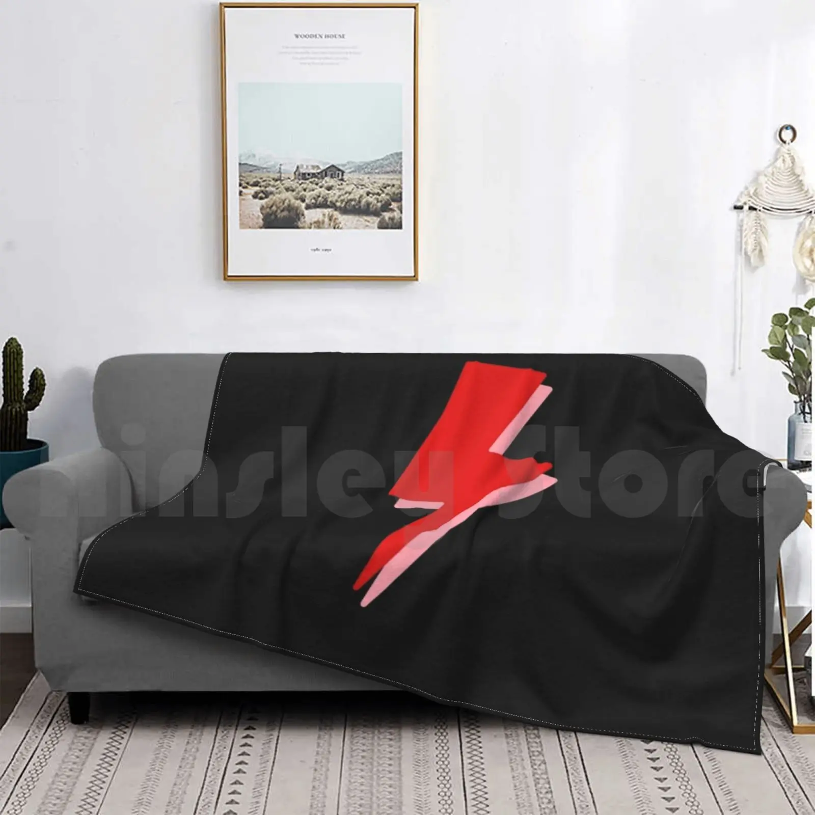 

Модное одеяло с красным молниевым болтом на заказ, модное розовое и красное молниевое одеяло Vsco Bolt розового и красного цвета